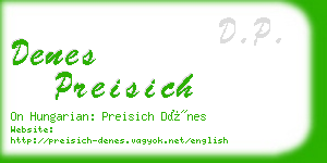 denes preisich business card